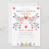 Mexican Talavera Floral Fiesta Bridal Shower 招待状 (正面)