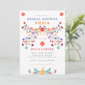 Mexican Talavera Floral Fiesta Bridal Shower 招待状 (スタンド正面)