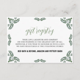 Mexican Talavera Green Floral Minimalist Wedding エンクロージャーカード