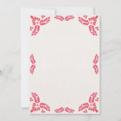 Mexican Talavera Orange Floral Minimalist Wedding 招待状 (裏面)