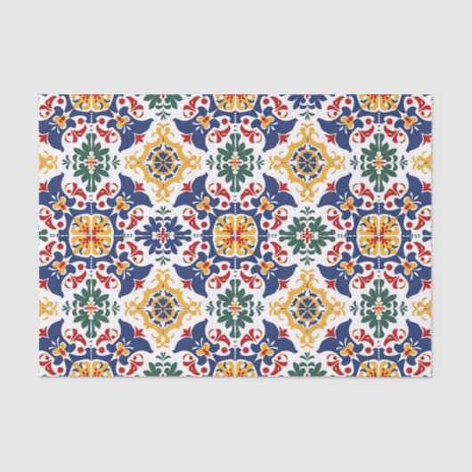 Mexican Talavera Pattern 薄葉紙 (正面)