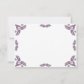 Mexican Talavera Purple Floral Minimalist Wedding セーブザデート (裏面)
