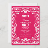 Mexican Traditional Floral Fiesta Bridal Shower 招待状 (正面)