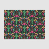 Mexican Traditional Folk Art Bright Colors Black 薄葉紙 (正面)