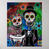 Mexican Wedding  Folk Art Painting ポスター (正面)