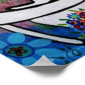 Mexican Wedding  Folk Art Painting ポスター (角)