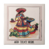 Mexican Women Tile Mural, edit text タイル (正面)