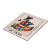 Mexican Women Tile Mural, edit text タイル (側面)