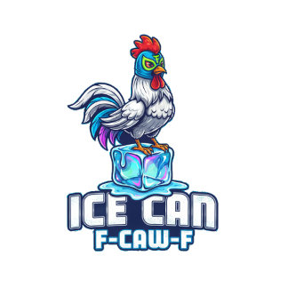Mexican Wrestler Chicken ICE Can F-Caw-F Tシャツ