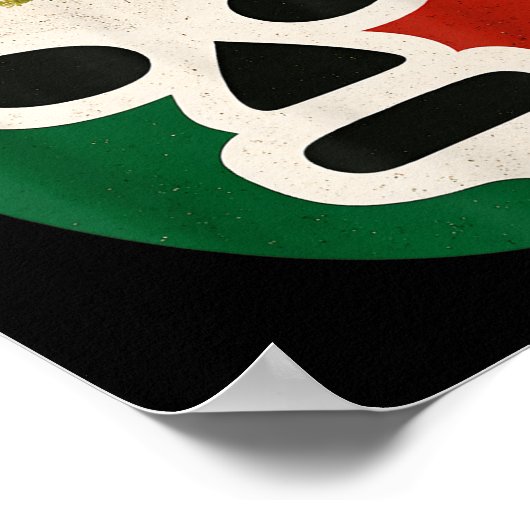 Mexican Wrestling Mask Lucha Libre Flag Aztec  ポスター (角)