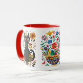 Mexicana Cats and Bouquet, マグカップ (正面左)