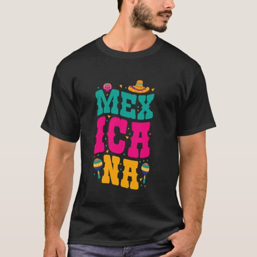 MEXICANA FUN MARACAS SOMBRERO MEXICO PRIDE Tシャツ (正面)