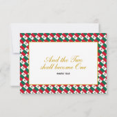 MEXICOクリスチャン結婚式RSVP応答カード 出欠カード (裏面)