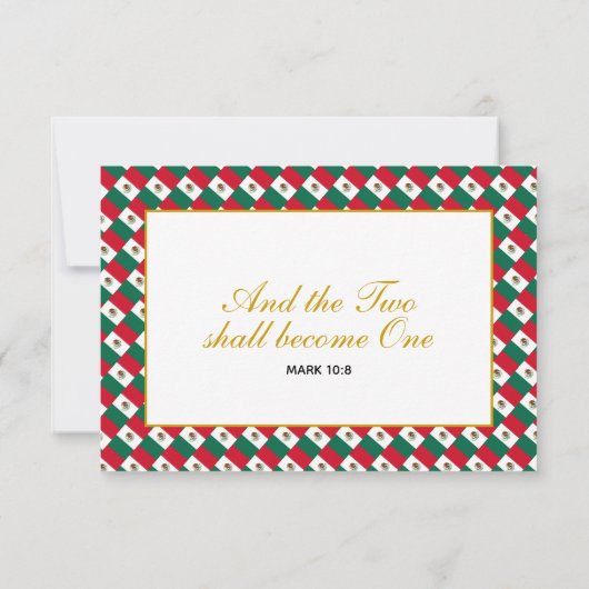 MEXICOクリスチャン結婚式RSVP応答カード 出欠カード (裏面)