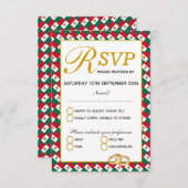 MEXICOクリスチャン結婚式RSVP応答カード 出欠カード (正面/裏面)