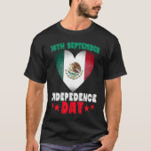 Mexico 16th September Independence Day Mexican Fla Tシャツ (正面)