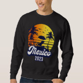 Mexico 2023 Sunset Beach Retro スウェットシャツ (正面)