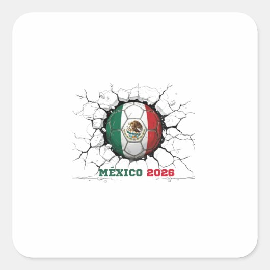 "Mexico 2026:   Orgullo y Pasión スクエアシール (正面)