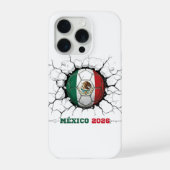 Mexico 2026 Soccer Ball Cracking Wall iPhone Case iPhoneケース (裏面)