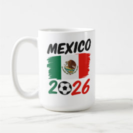 Mexico 2026 Soccer Fan Design with Football コーヒーマグカップ