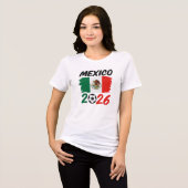 Mexico 2026 Soccer Fan Design with Football トライブレンドＴシャツ (正面全面)