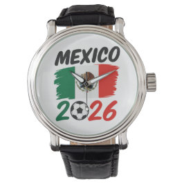 Mexico 2026 Soccer Fan Design with Football 腕時計