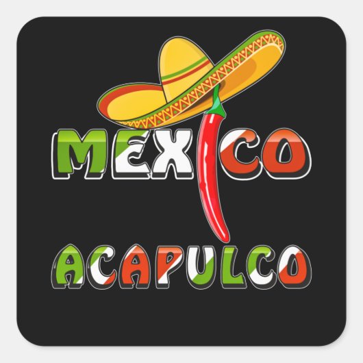 MEXICO ACAPULCO スクエアシール (正面)