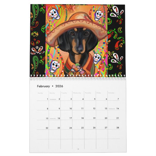MEXICO ART CALENDAR カレンダー (2月 2026)