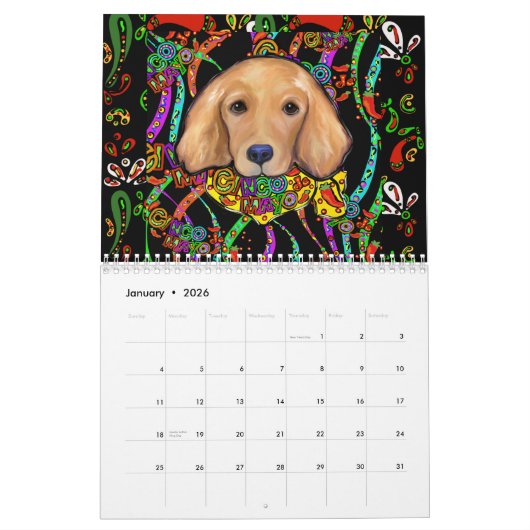 MEXICO ART CALENDAR カレンダー (1月 2026)