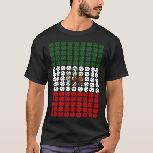 Mexico Baseball Flag for Mexican Baseball Fans  1 Tシャツ (正面)
