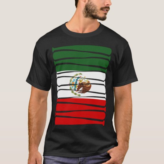Mexico Baseball Flag for Mexican Baseball Fans Tシャツ (正面)