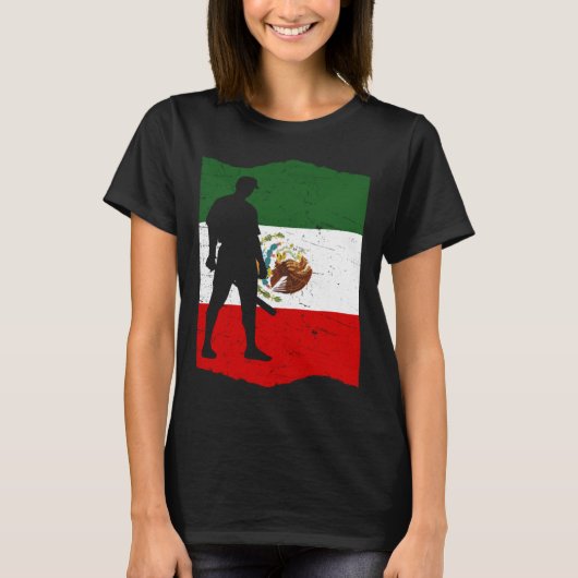 Mexico Baseball Flag for Mexican Baseball Fans Vin Tシャツ (正面)