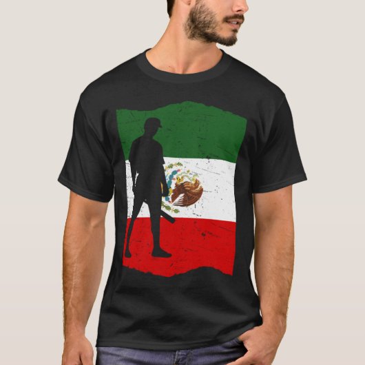 Mexico Baseball Flag for Mexican Baseball Fans Vin Tシャツ (正面)