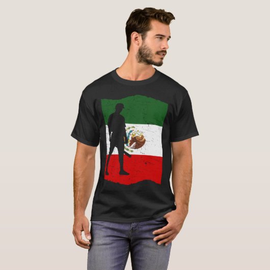 Mexico Baseball Flag for Mexican Baseball Fans Vin Tシャツ (正面フル)