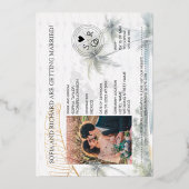 Mexico Beach Destination Wedding Passport 箔招待状 (裏面)