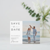 Mexico Beach Destination Wedding Save the Date ポストカード (スタンド正面)