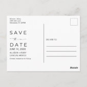 Mexico Beach Destination Wedding Save the Date ポストカード (裏面)