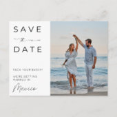 Mexico Beach Destination Wedding Save the Date ポストカード (正面)