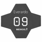 Mexico Black Soccer Ball Custom Name Away サッカーボール (フラット)