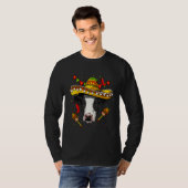 Mexico Cinco de Mayo Cow Sombrero Mexican Party Co Tシャツ (正面フル)