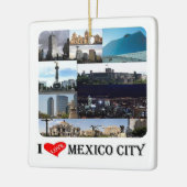 MEXICO CITY I LoveのzMX008モザイク セラミックオーナメント (左)