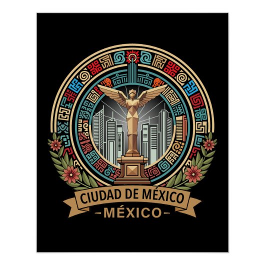 Mexico City Mexico Central America ポスター (正面)