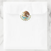 Mexico country coat arms symbol emblem eagle ラウンドシール (バッグ)