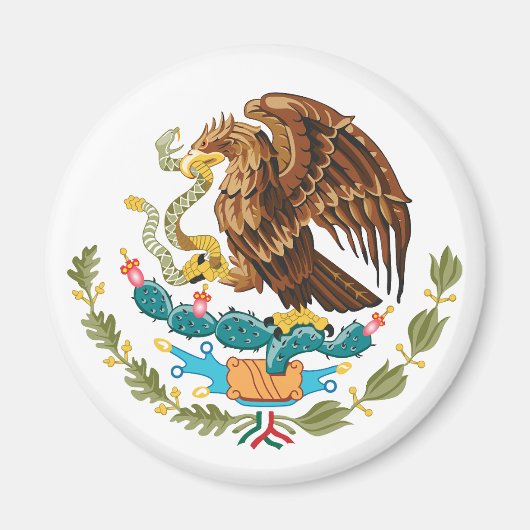 Mexico country coat arms symbol emblem flag eagle マグネット (正面)