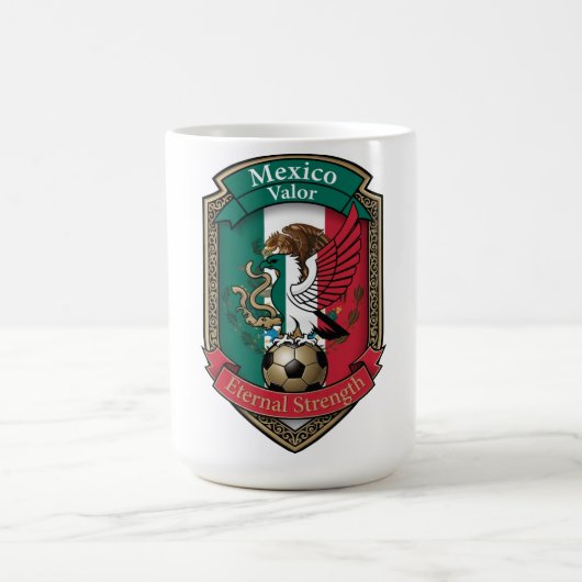 Mexico Eagle Ascent, Mexican Flag Gift コーヒーマグカップ (中央)