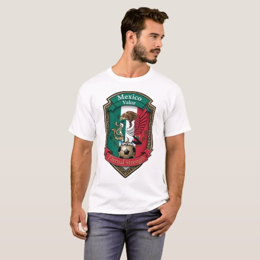 Mexico Eagle Ascent, Mexican Flag Gift Tシャツ (正面フル)