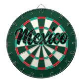 MEXICO editable Black text on Dark Green Red White ダーツボード (正面)