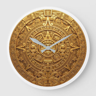 Mexico Elite Aztec Calendar Luxury Clock ラージ壁時計