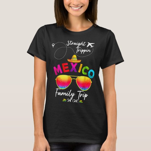 Mexico Family Vacation Cancun 2026 Straight Tripn Tシャツ (正面)