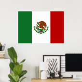 Mexico Flag ポスター (ホームオフィス)